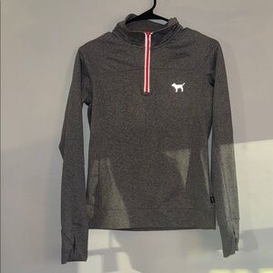 Victoria's Secret PINK Gray Quarter-Zip Pullover